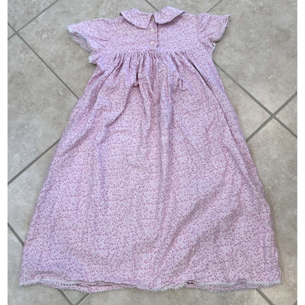 Girls Nightgown Cottage Core Pink Floral Lace Size L?(10/12) Grany Prairie Fairy